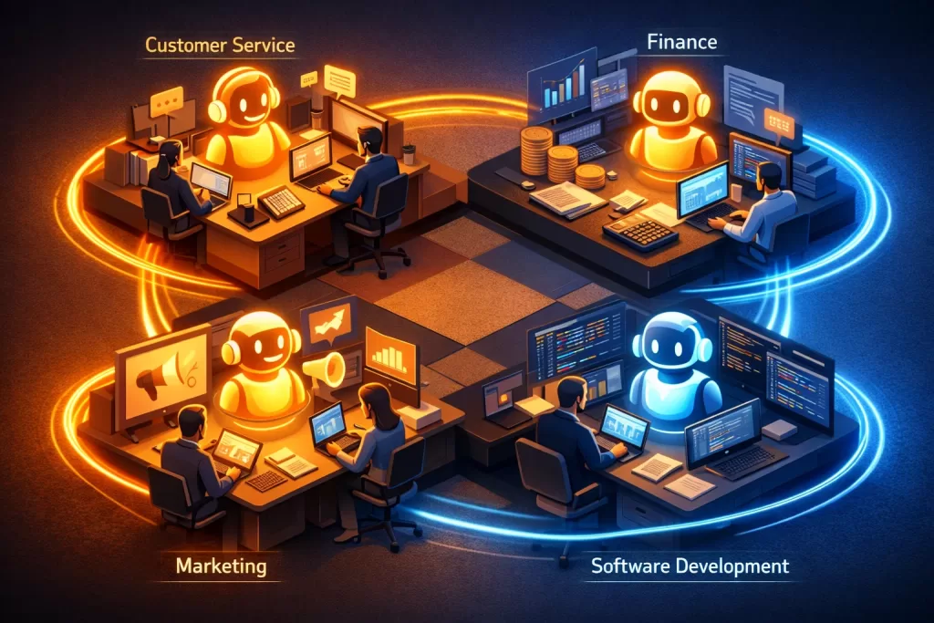 Agentic AI use cases across customer service finance marketing and software development